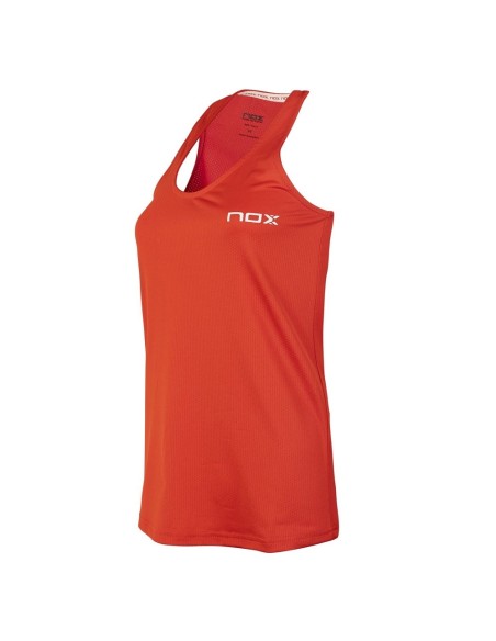 Camiseta Tirantes Nox Team Rojo Blanco Mujer | Ofertas de pádel
